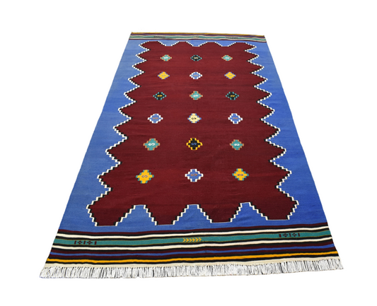 El Dokuma Otantik Bodrum Muğla Yörük Yün Kilim 4876