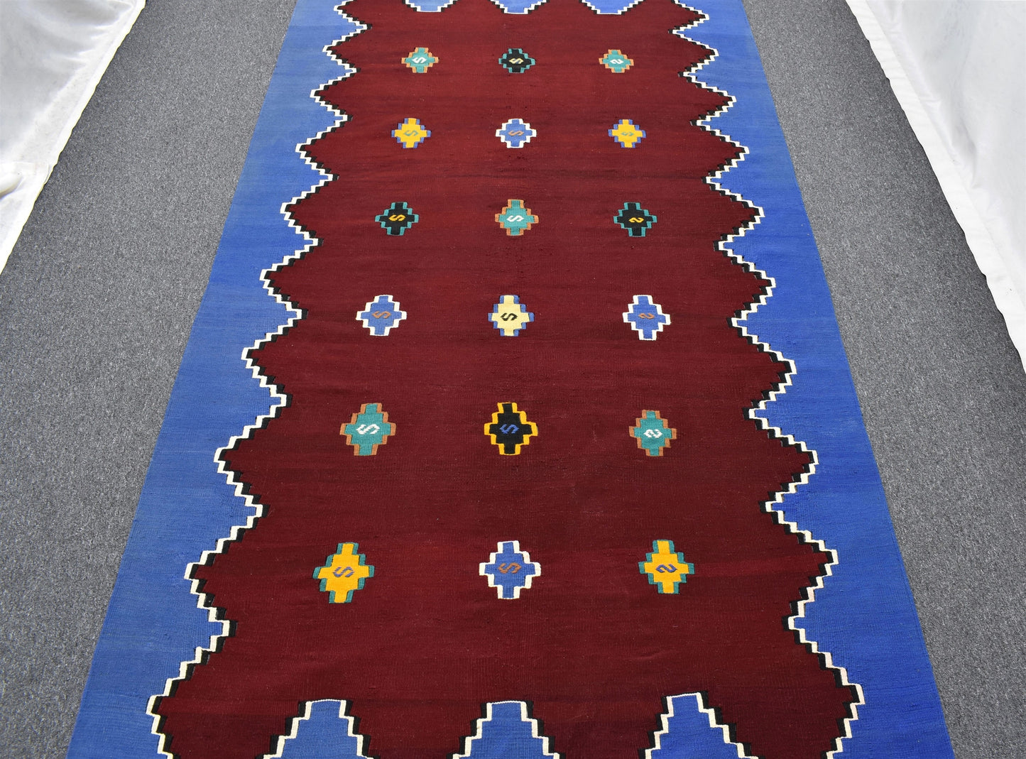 El Dokuma Otantik Bodrum Muğla Yörük Yün Kilim 4876