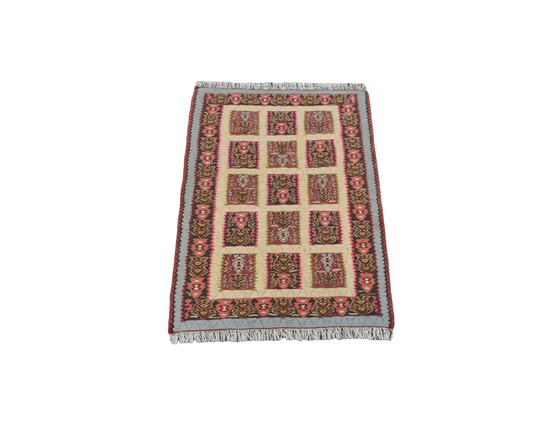 El Dokuma Otantik Pastel Naif İran Sine Yün Kilim 4893