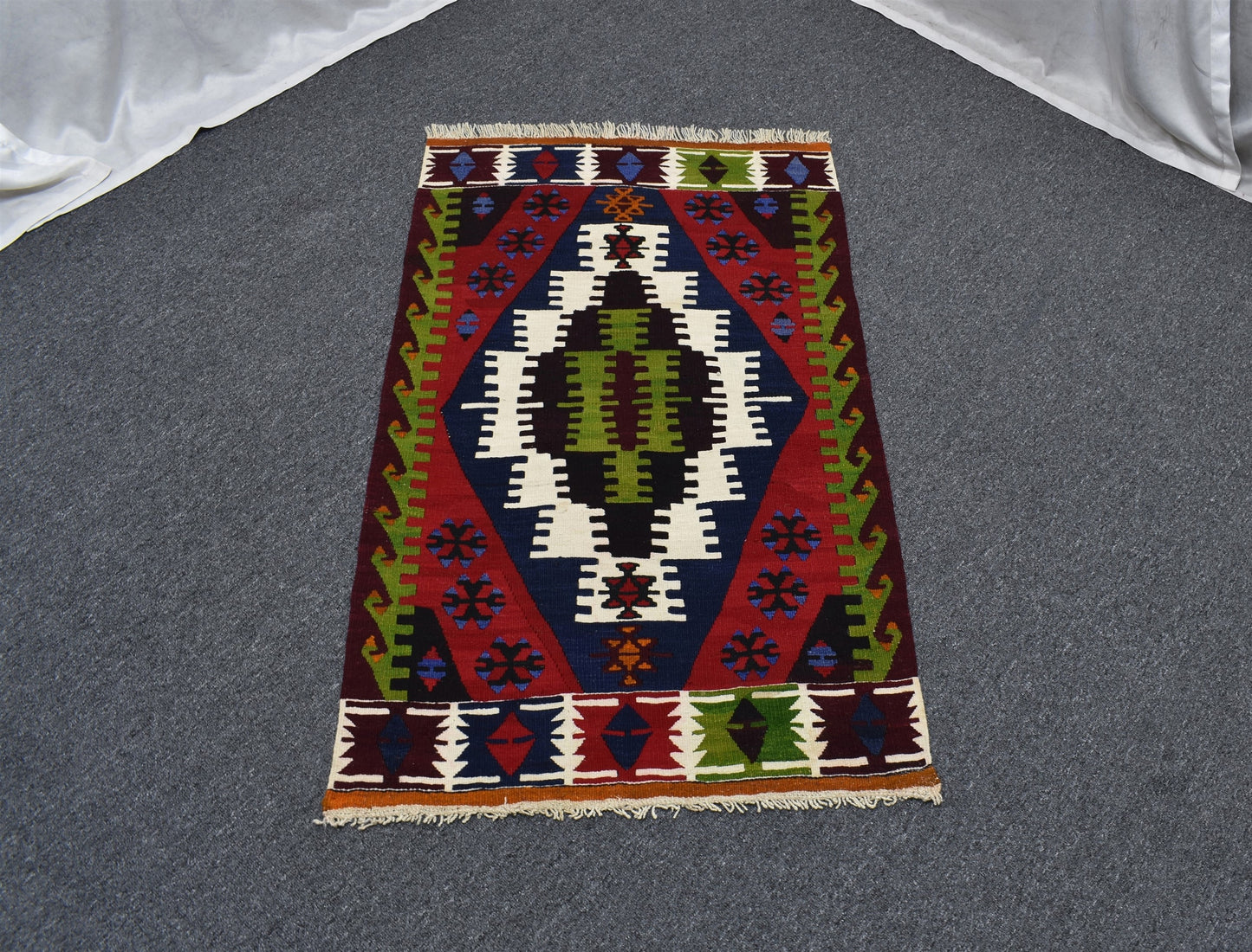 Yeni El Dokuma Şaheser Niğde Çukurkuyu Yün Kilim 4930