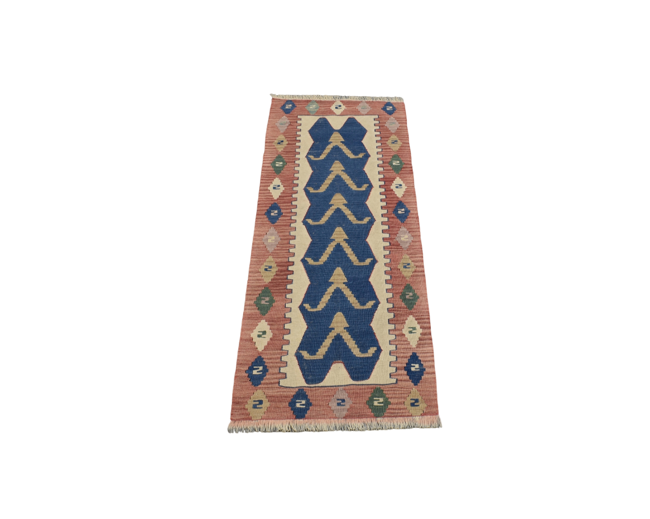 El Dokuma Otantik Batı Anadolu Mini Yolluk Yün Kilim 4953