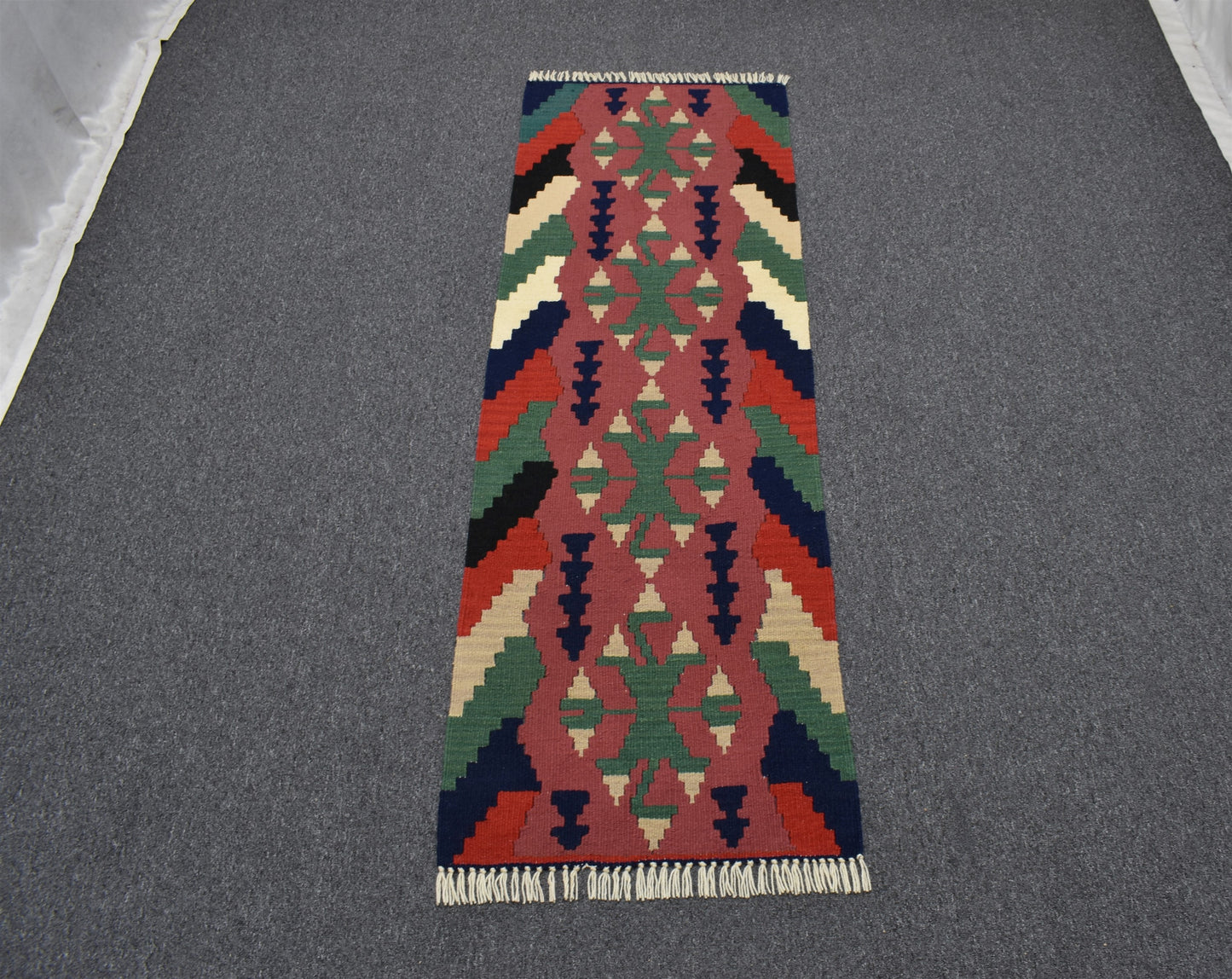 Yeni El Dokuma Kayseri Ender Yün Mini Yolluk Kilim 4966