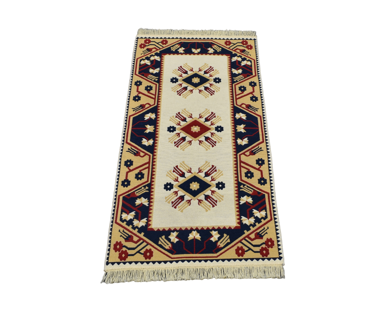 Yeni Lüks Çift Yüzlü Otantik Tasarım Makine Kilim 4976