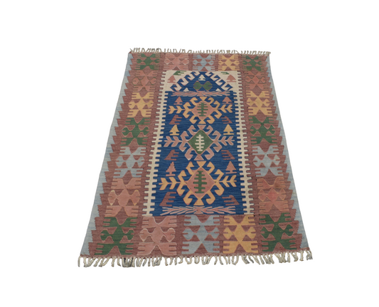 El Dokuma Farklı Kompozisyon Balıkesir Yün Kilim 5033