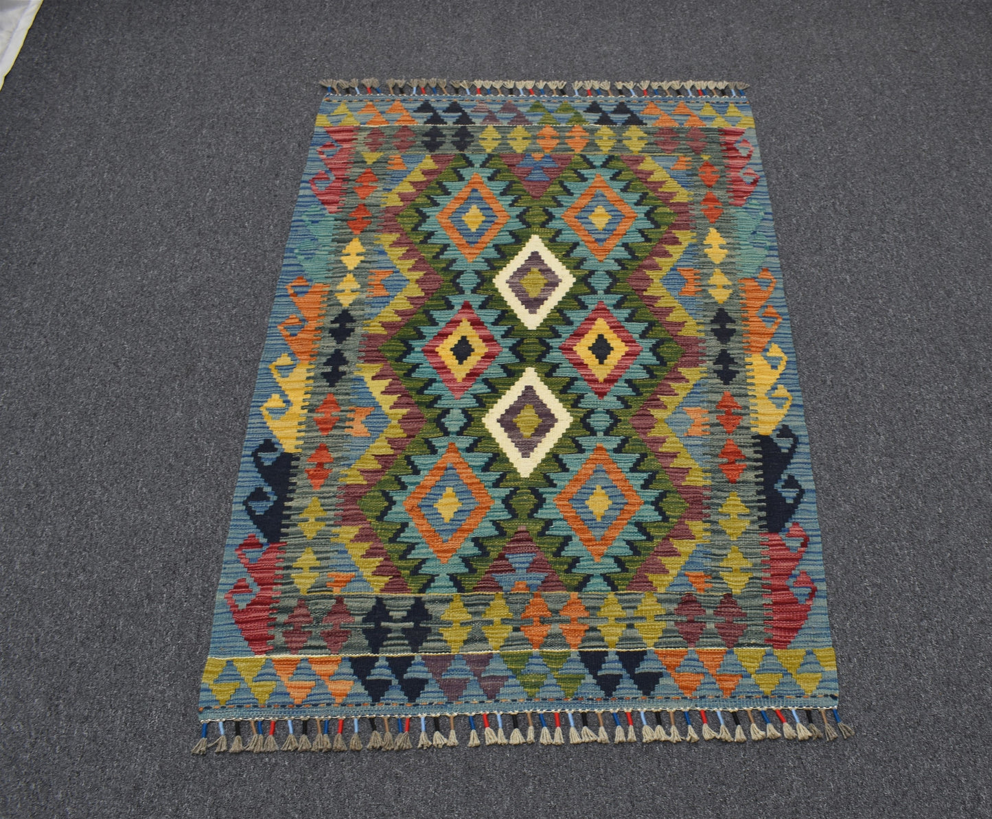 Yeni El Dokuma Benzersiz Kemaliye Horasan Türkmenleri Yün Kilim 5363