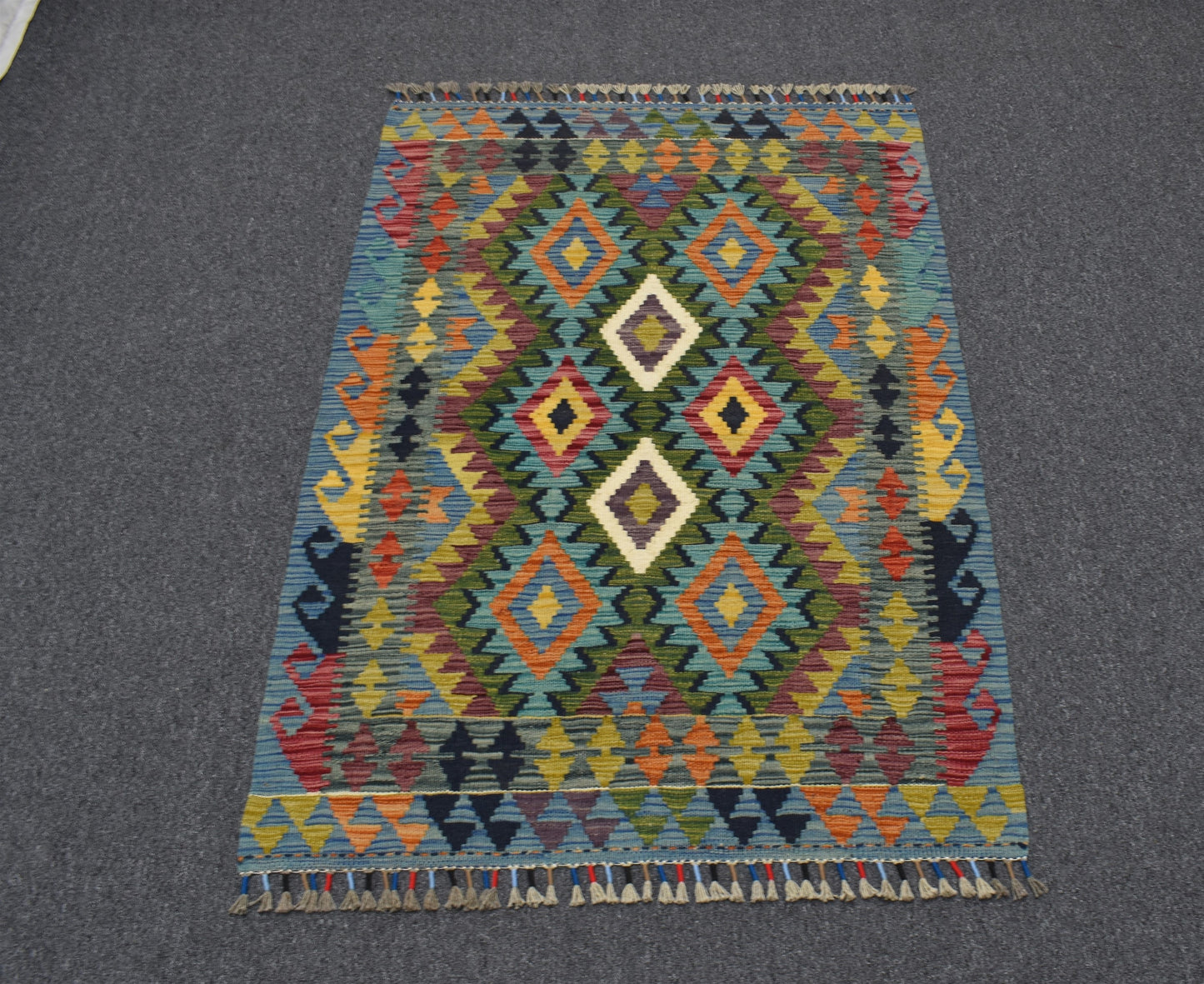 Yeni El Dokuma Benzersiz Kemaliye Horasan Türkmenleri Yün Kilim 5363