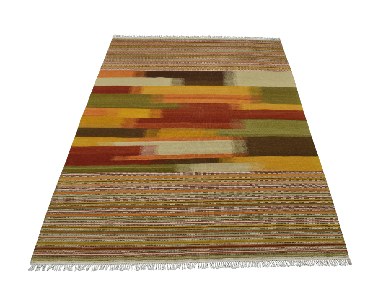 Yeni El Dokuma Seçkin Tasarım Modern Tarz Yün Kilim 5445