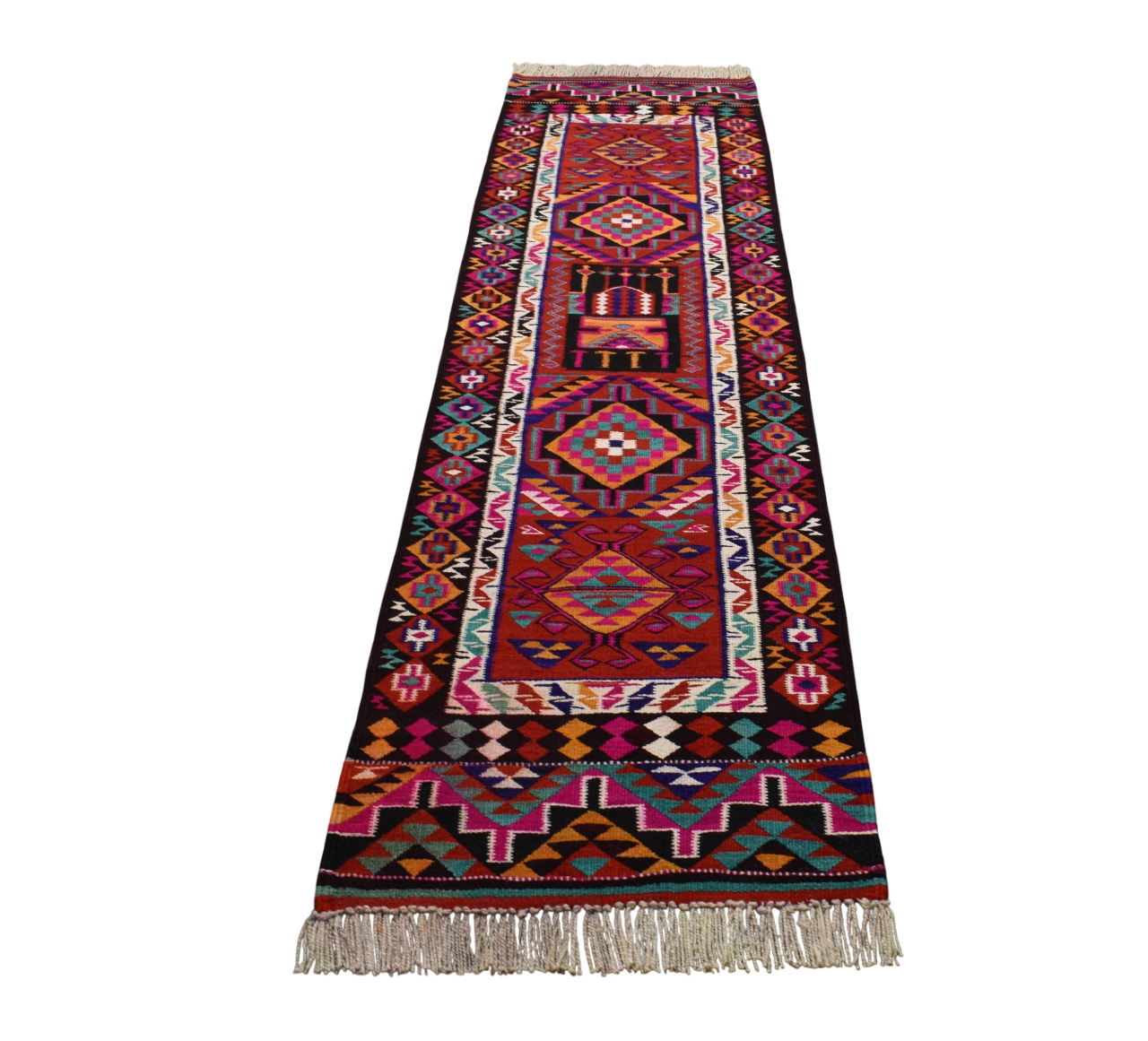 Yeni El Dokuma Nadir Otantik Herki Yolluk Yün Kilim 5499