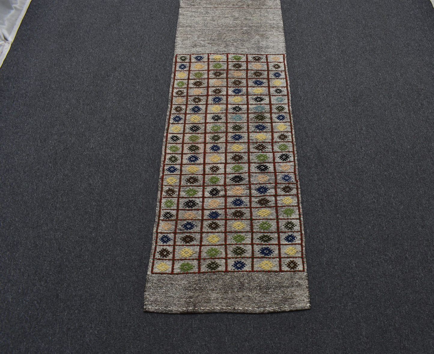 El Dokuması Nadir Pastel Kağızman Yörük Yolluk Pamuklu Yün Kilim 5933