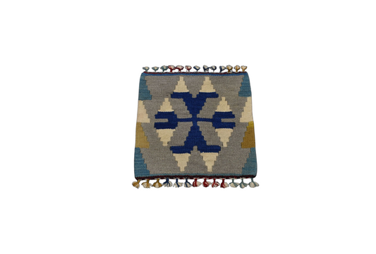 Yeni El Dokuma Kare Koltuk Sandalye Minderi Pınarbaşı Kayseri Yün Kilim 5944