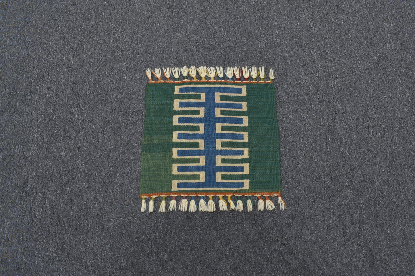 Yeni El Dokuma Kare Köşe Sandalye Minderi Pınarbaşı Kayseri Yün Kilim 5949