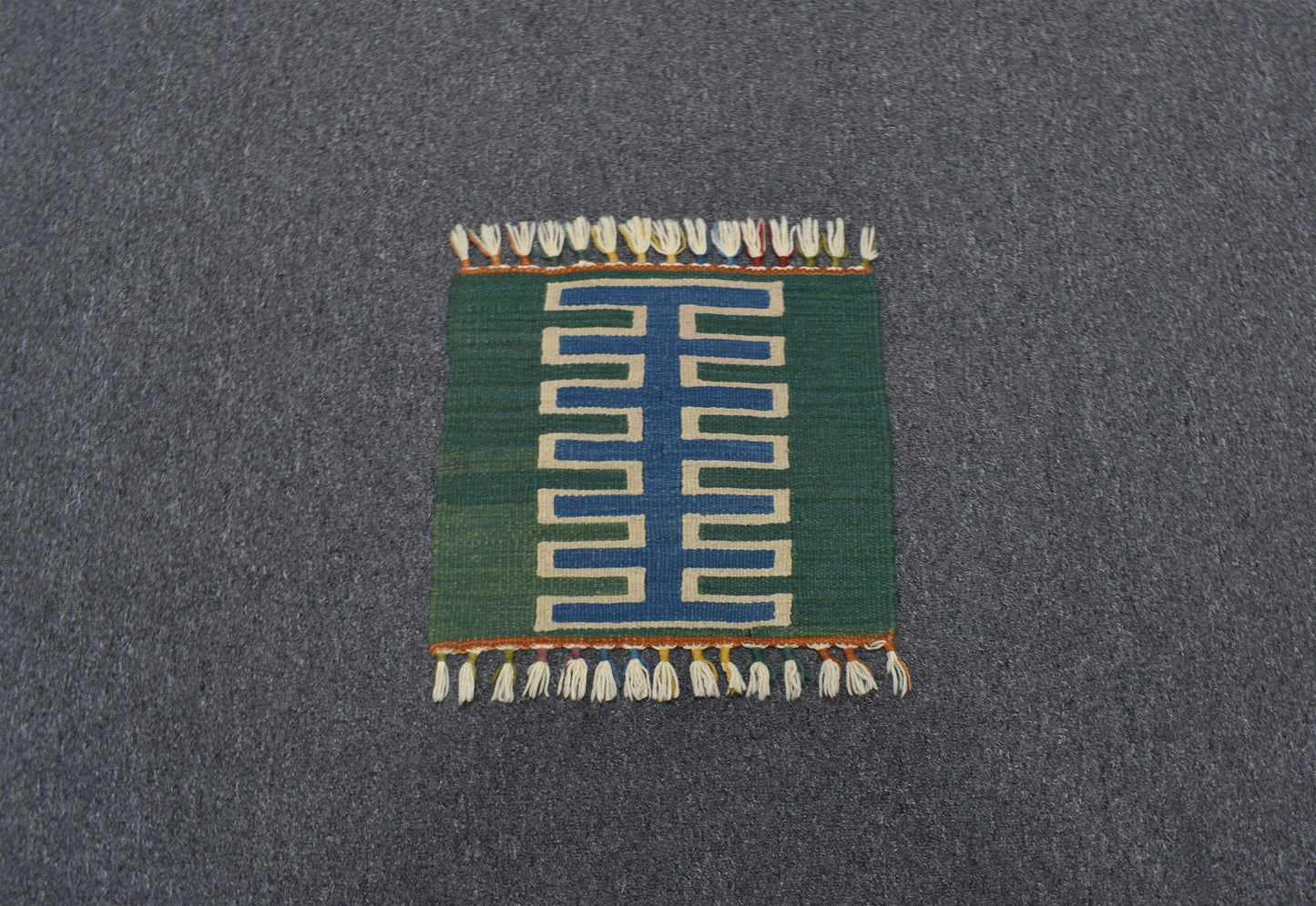 Yeni El Dokuma Kare Köşe Sandalye Minderi Pınarbaşı Kayseri Yün Kilim 5949