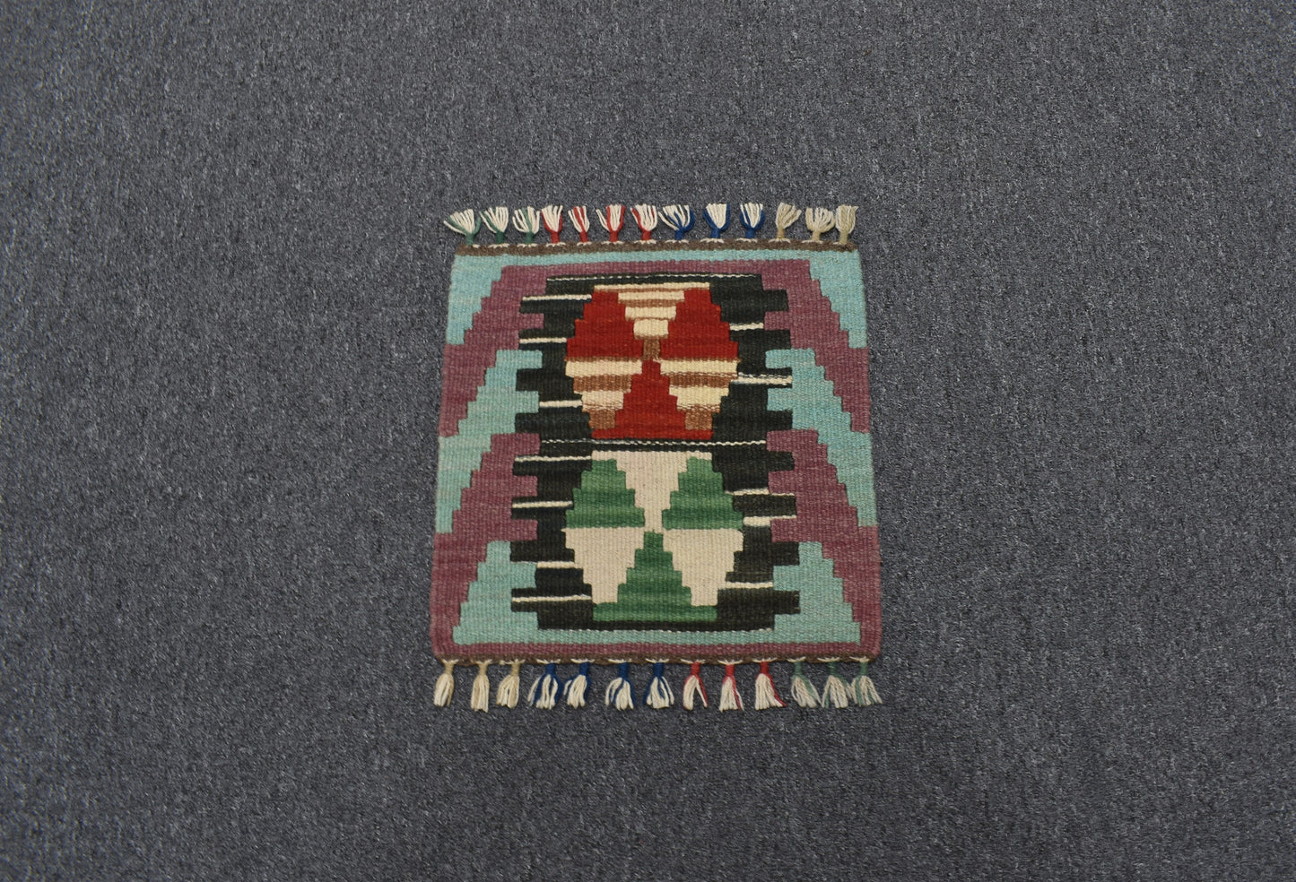 Yeni El Dokuma Kare Köşe Pınarbaşı Kayseri Yün Kilim Koltuk Sandalye Minderi 5961