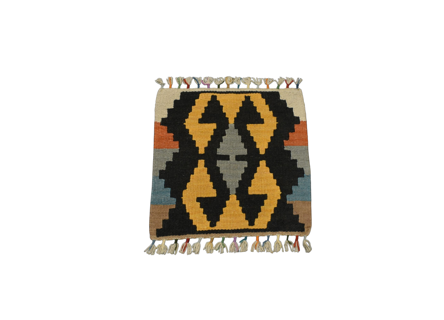 Yeni El Dokuma Kare Köşe Koltuk Sandalye Minderi Pınarbaşı Kayseri Yün Kilim 5986