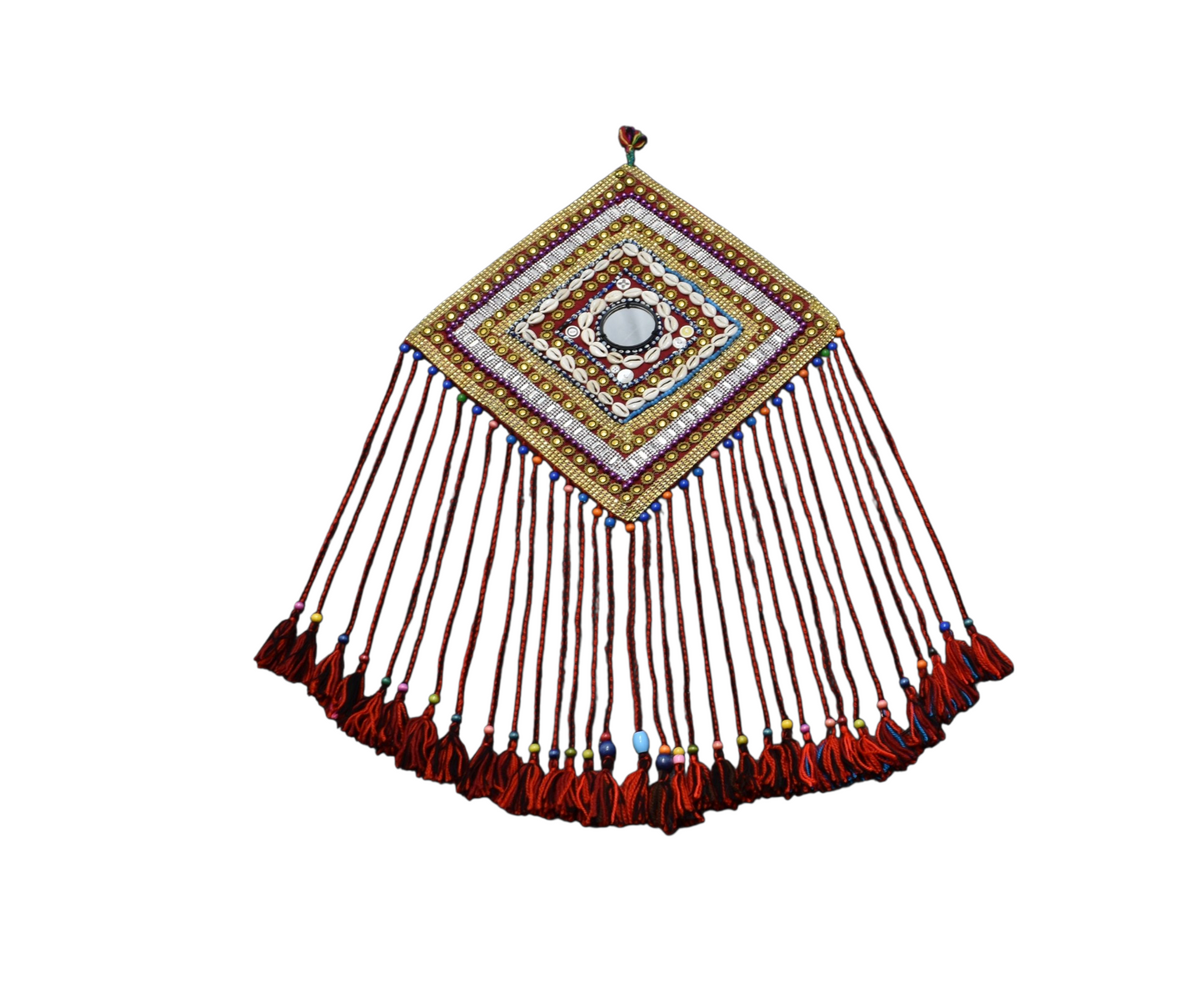 Yeni El Dokuma Elegant Duvar Süsü Aynalı Yörük Kilim Nazarlık 5994