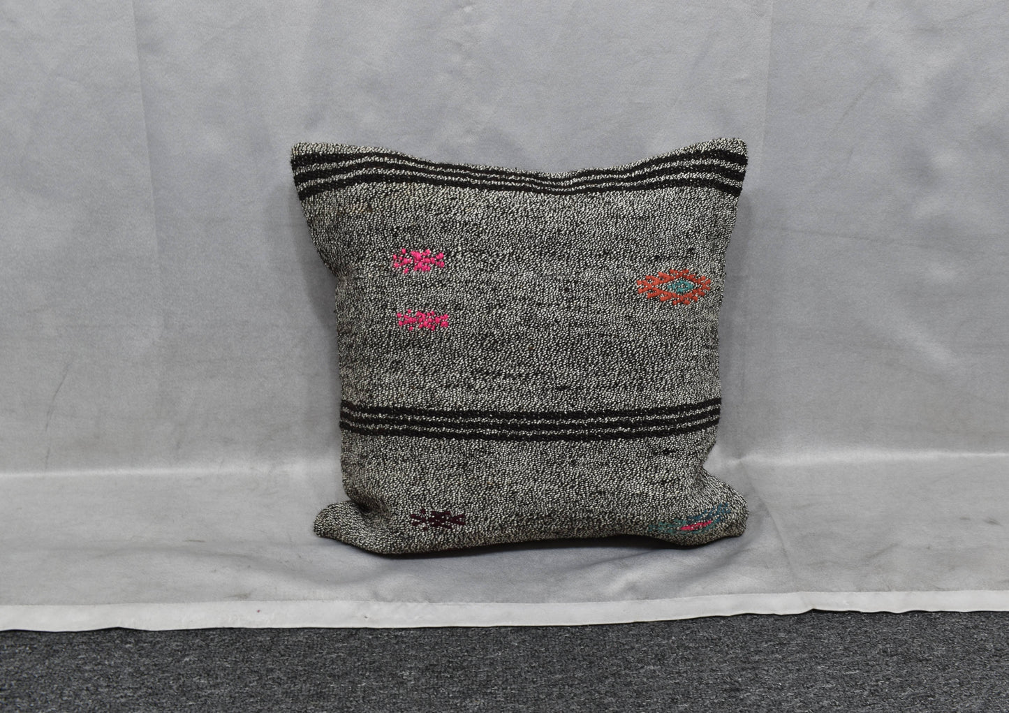 Yeni El Dokuma Dekoratif Kilim Kırlent Yastık Kılıfı 6007