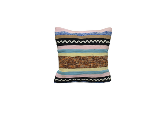 Yeni El Dokuma Dekoratif Kilim Kırlent Yastık Kılıfı 6022
