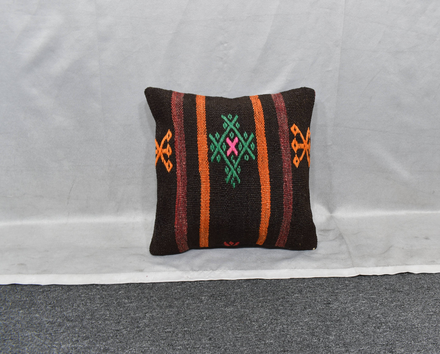 Yeni El Dokuma Dekoratif Kilim Kırlent Yastık Kılıfı 6042