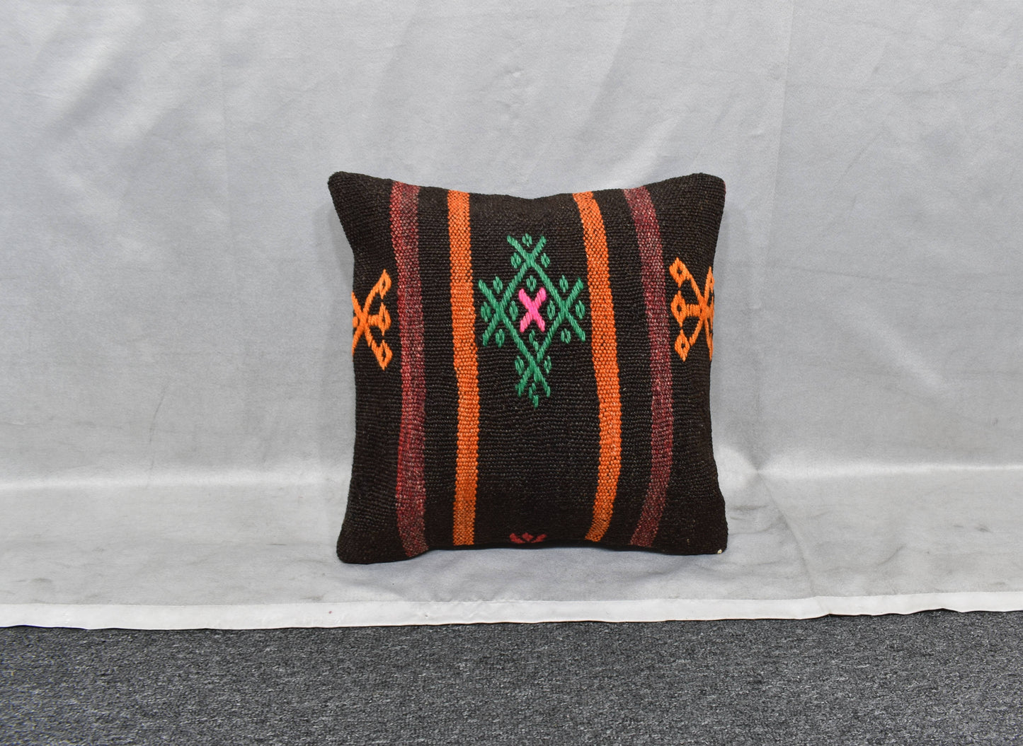 Yeni El Dokuma Dekoratif Kilim Kırlent Yastık Kılıfı 6042