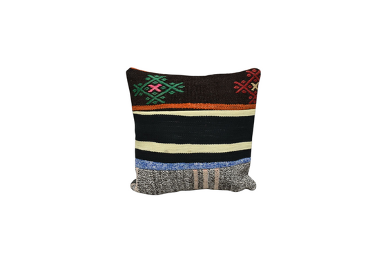 Yeni El Dokuma Dekoratif Kilim Kırlent Yastık Kılıfı 6047