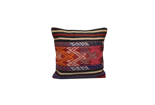 Yeni El Dokuma Dekoratif Kilim Kırlent Yastık Kılıfı 6077