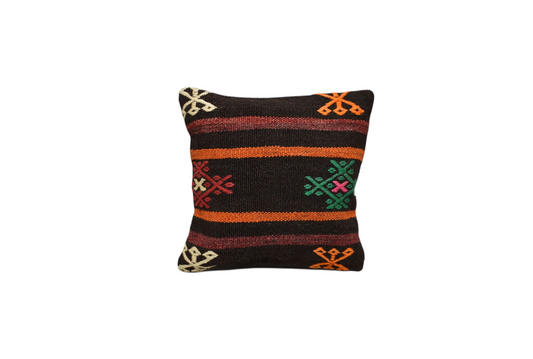 Yeni El Dokuma Dekoratif Kilim Kırlent Yastık Kılıfı 6081