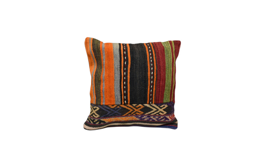 Yeni El Dokuma Patchwork Kırkyama Dekoratif Kilim Kırlent Yastık Kılıfı 6086
