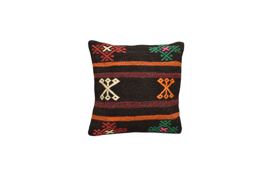 Yeni El Dokuma Dekoratif Kilim Kırlent Yastık Kılıfı 6091