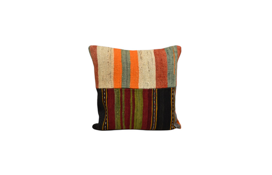 Yeni El Dokuma Patchwork Kırkyama Dekoratif Kilim Kırlent Yastık Kılıfı 6093