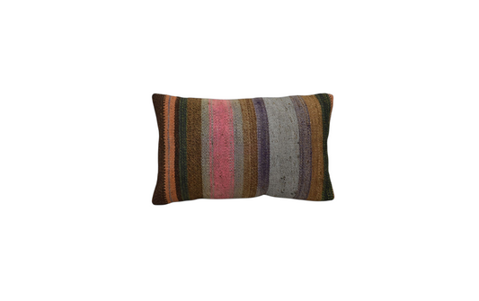 Yeni El Dokuma Dekoratif Lumbar Kilim Kırlent Yastık Kılıfı 6107