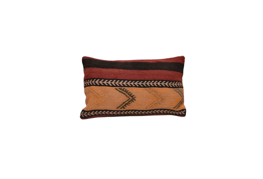 Yeni El Dokuma Dekoratif Lumbar Kilim Kırlent Yastık Kılıfı 6109