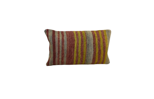 Yeni El Dokuma Dekoratif Lumbar Kilim Kırlent Yastık Kılıfı 6111