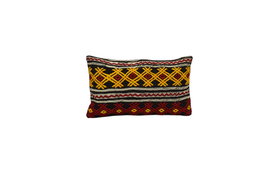 Yeni El Dokuma Dekoratif Lumbar Kilim Kırlent Yastık Kılıfı 6112