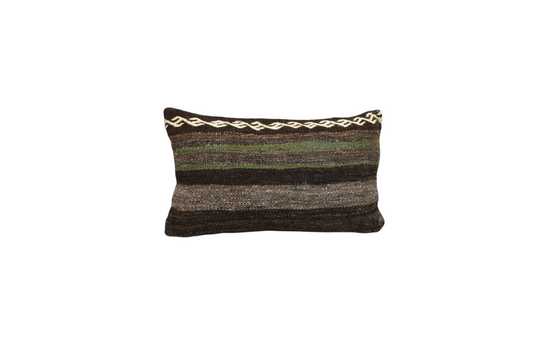 Yeni El Dokuma Dekoratif Lumbar Kilim Kırlent Yastık Kılıfı 6117