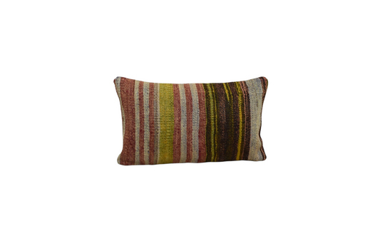 Yeni El Dokuma Dekoratif Lumbar Kilim Kırlent Yastık Kılıfı 6119