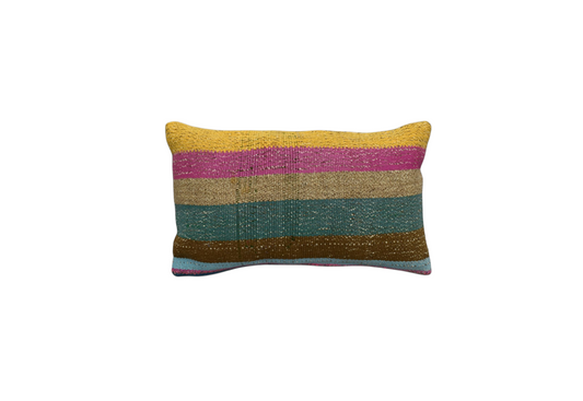 Yeni El Dokuma Dekoratif Lumbar Kilim Kırlent Yastık Kılıfı 6121
