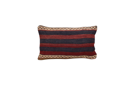 Yeni El Dokuma Dekoratif Lumbar Kilim Kırlent Yastık Kılıfı 6124