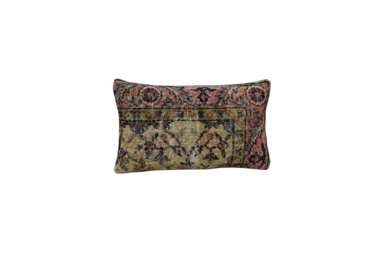 Vintage El Dokuma Dekoratif Lumbar Halı Kırlent Yastık Kılıfı 6129