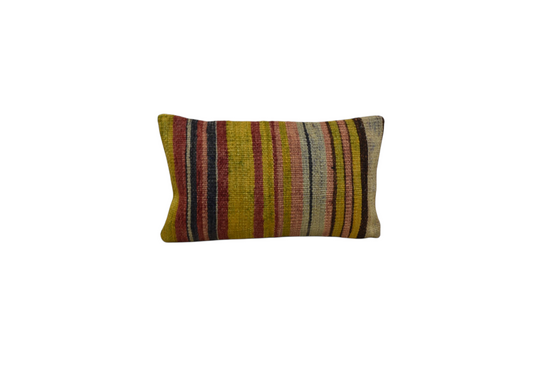 Yeni El Dokuma Dekoratif Lumbar Kilim Kırlent Yastık Kılıfı 6132