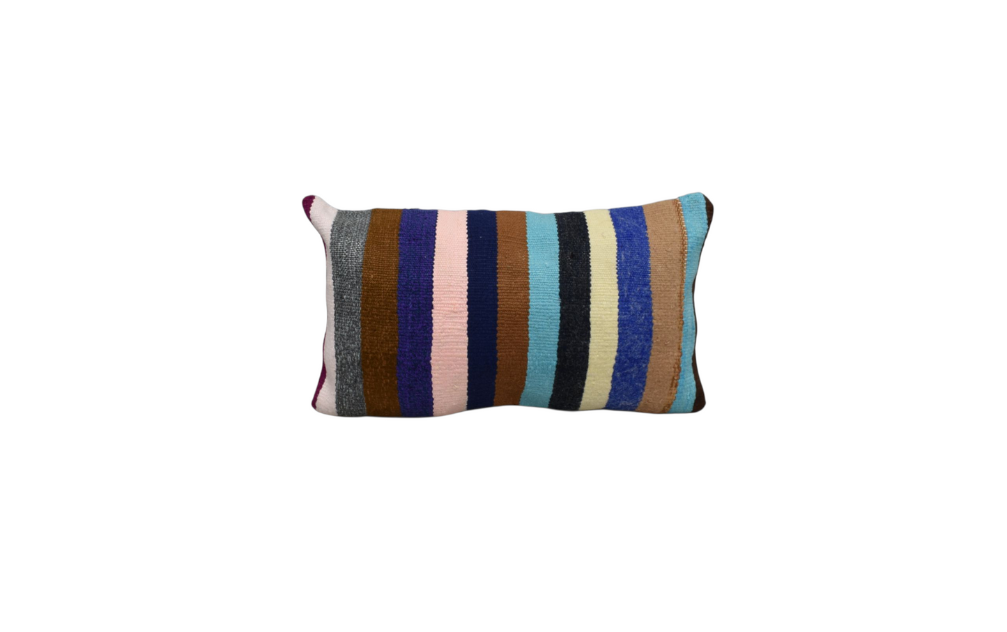 Yeni El Dokuma Dekoratif Lumbar Kilim Kırlent Yastık Kılıfı 6134