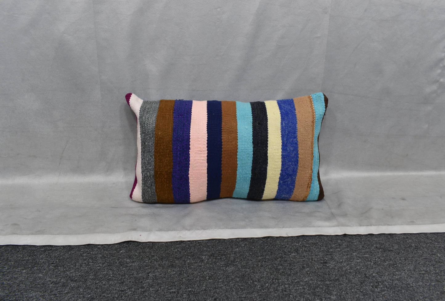 Yeni El Dokuma Dekoratif Lumbar Kilim Kırlent Yastık Kılıfı 6134