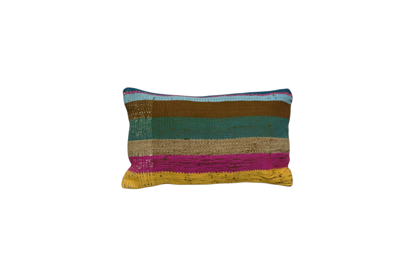 Yeni El Dokuma Dekoratif Lumbar Kilim Kırlent Yastık Kılıfı 6137