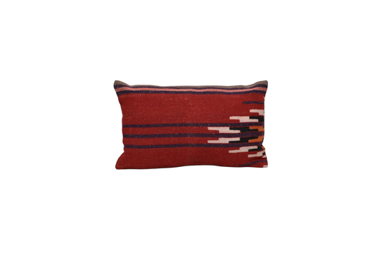 Yeni El Dokuma Dekoratif Lumbar Kilim Kırlent Yastık Kılıfı 6139