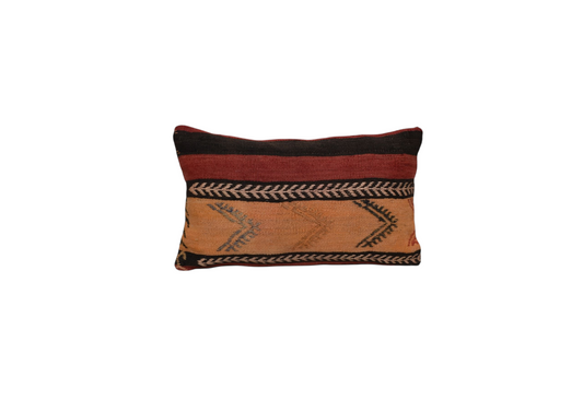 Yeni El Dokuma Dekoratif Lumbar Kilim Kırlent Yastık Kılıfı 6148