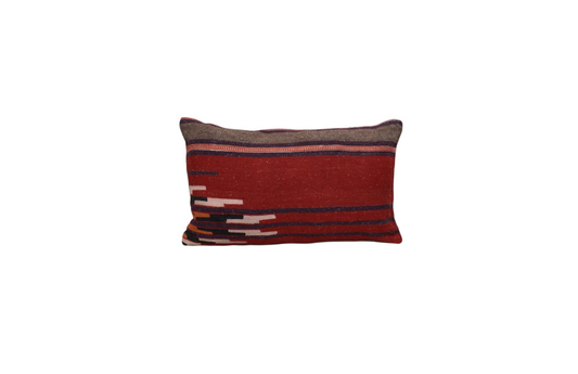 Yeni El Dokuma Dekoratif Lumbar Kilim Kırlent Yastık Kılıfı 6152