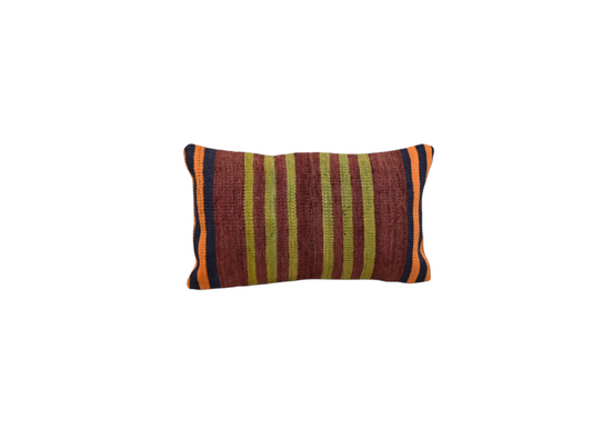 Yeni El Dokuma Dekoratif Lumbar Kilim Kırlent Yastık Kılıfı 6158