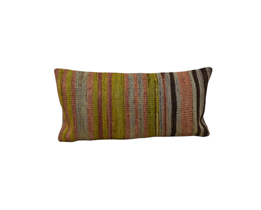 Yeni El Dokuma Dekoratif Lumbar Kilim Kırlent Yastık Kılıfı 6161