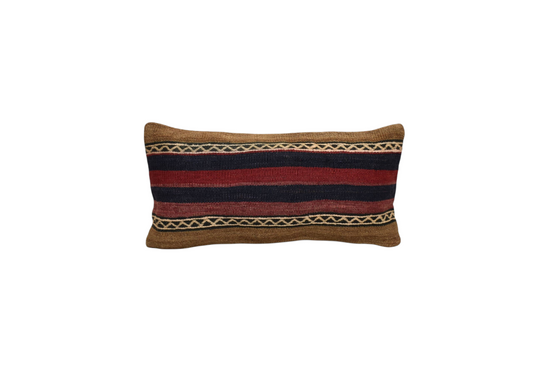 Yeni El Dokuma Dekoratif Lumbar Kilim Kırlent Yastık Kılıfı 6163