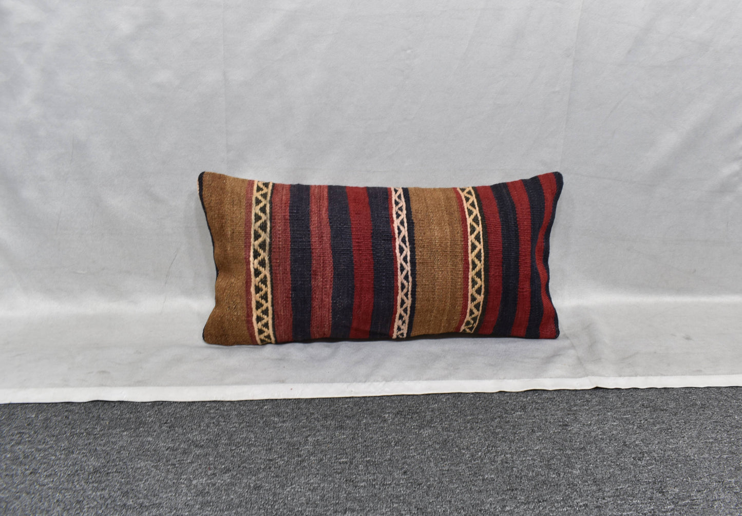 Yeni El Dokuma Dekoratif Lumbar Kilim Kırlent Yastık Kılıfı 6169