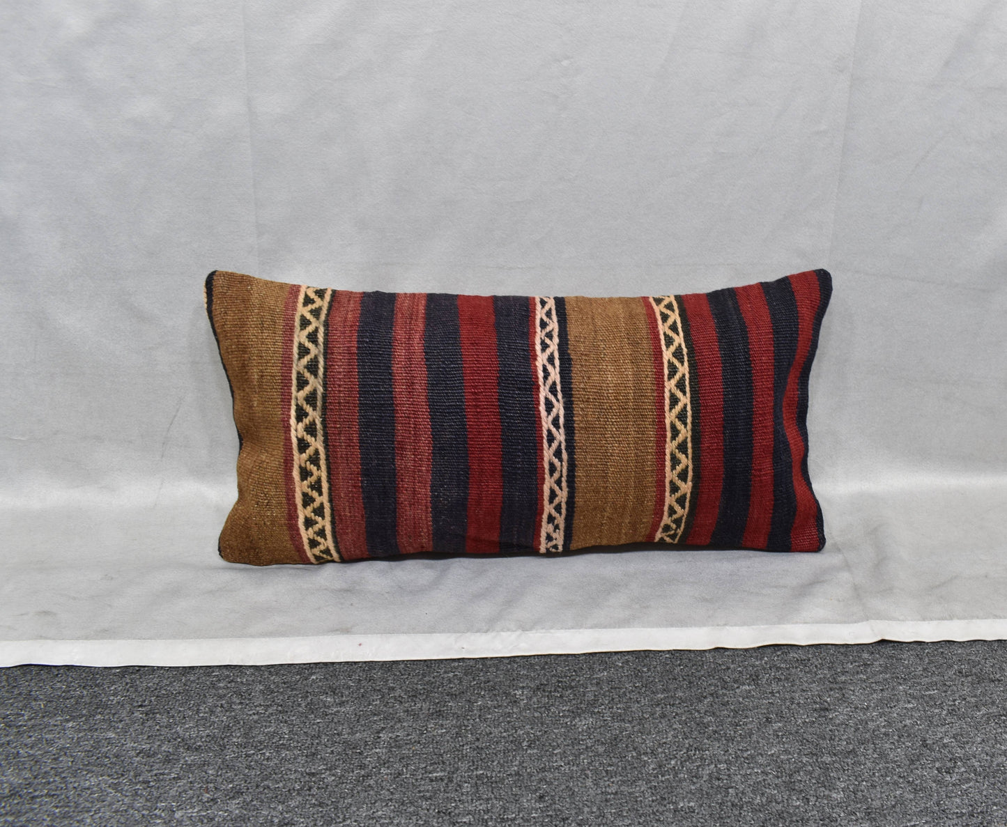 Yeni El Dokuma Dekoratif Lumbar Kilim Kırlent Yastık Kılıfı 6169